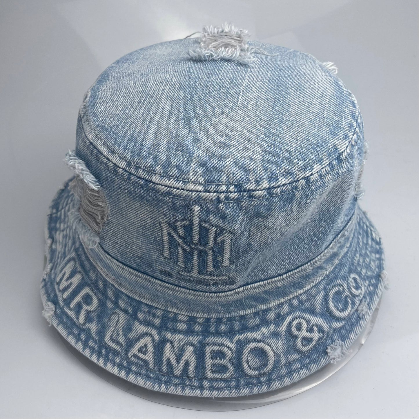 Blue Mr Lambo Denim Bucket hat