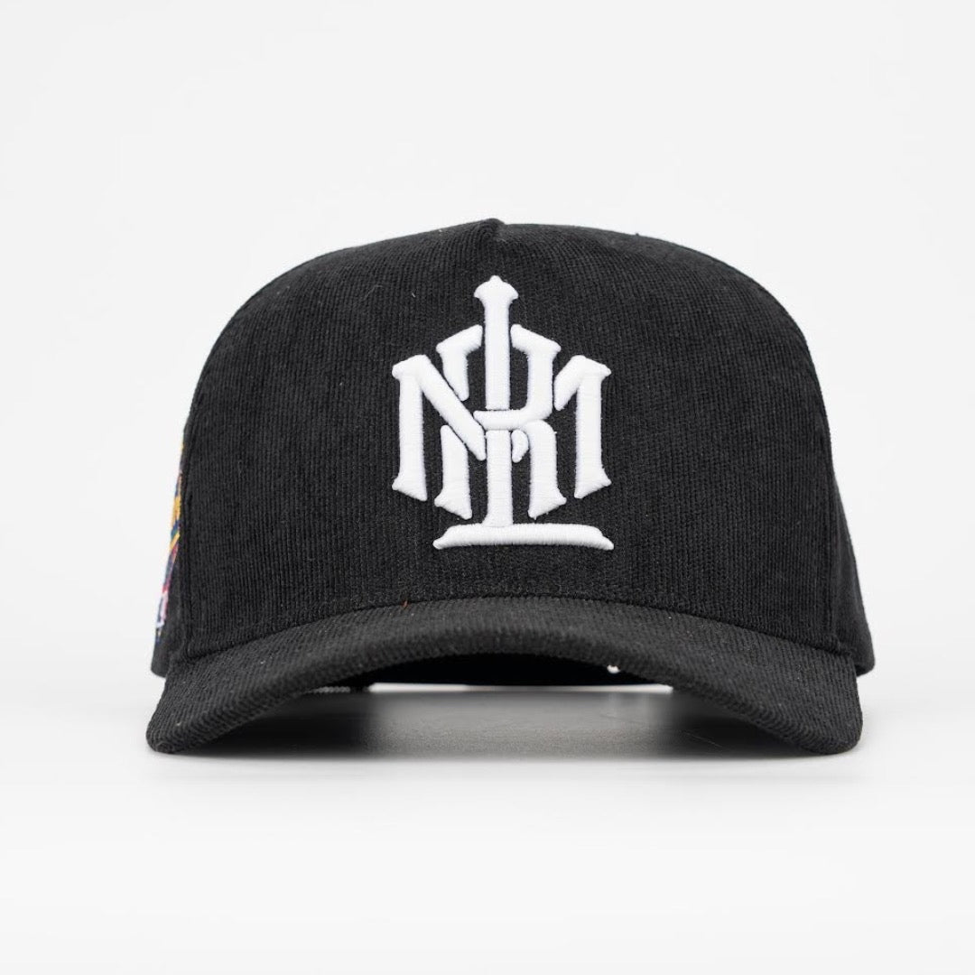 Mr Lambo & co. Black Corduroy Snap back