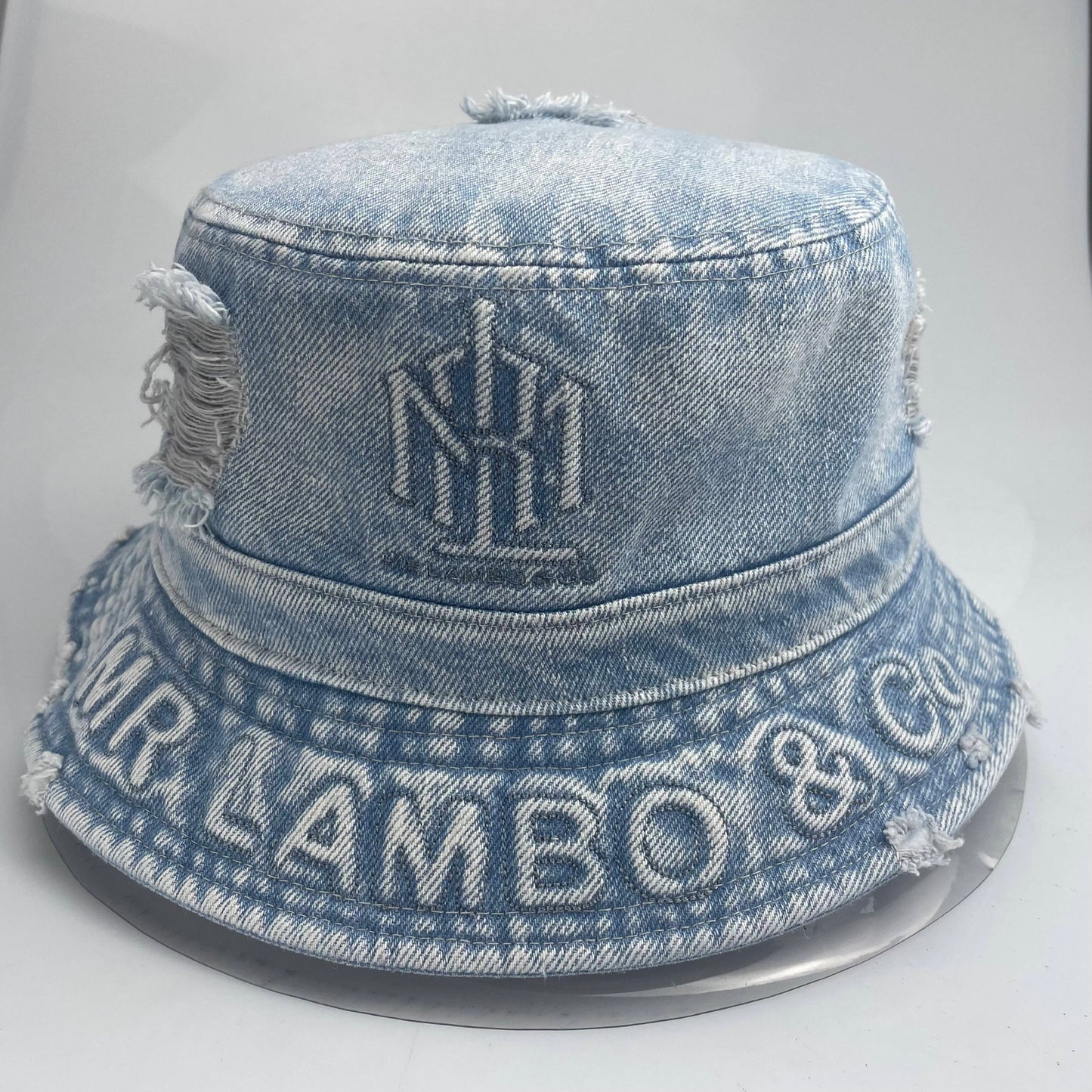 Blue Mr Lambo Denim Bucket hat