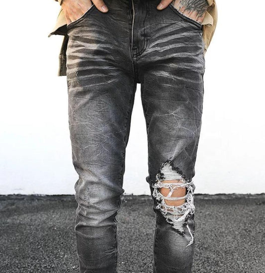 Black acid wash distressed wand